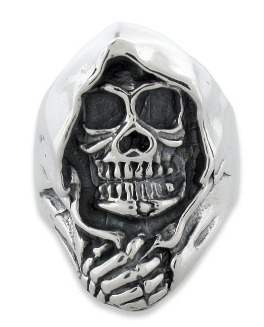 Sterling Silver Death Skull Ring