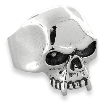 Sterling Silver Fang Skull Ring