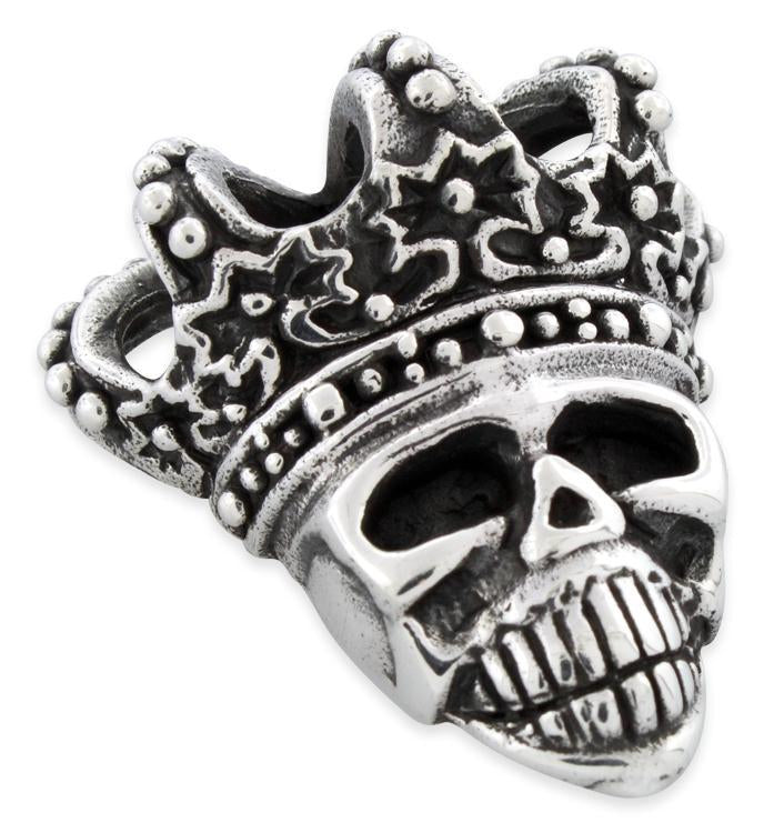 Sterling Silver The King Skull Pendant