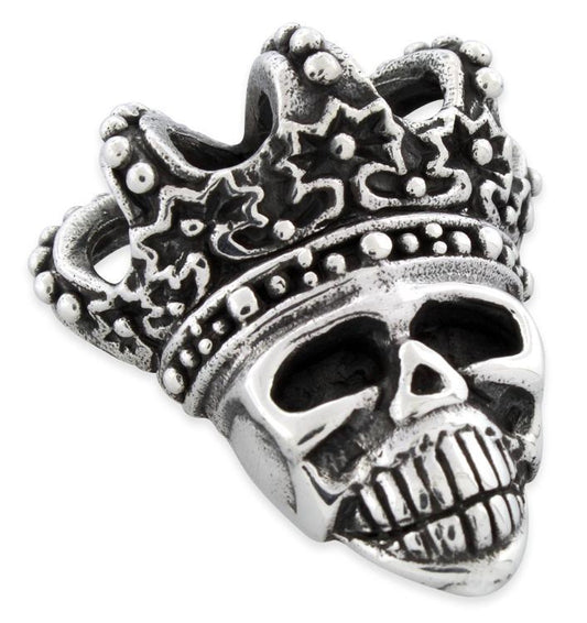 Sterling Silver The King Skull Pendant